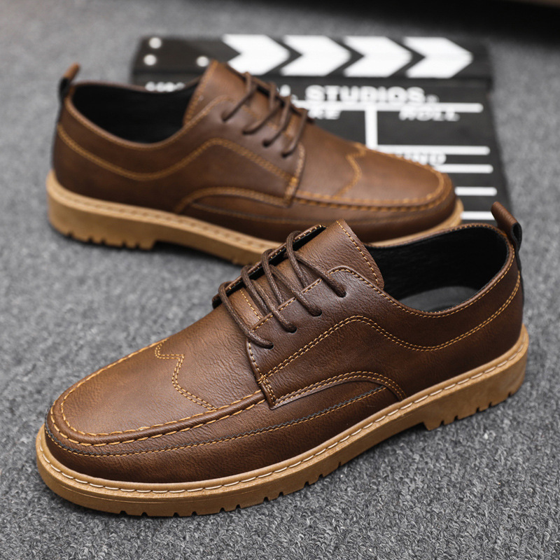 Leatherworking Classic - รองเท้าลำลองสำหรับผู้ชายแบรนด์รองเท้าหนังสำหรับธุรกิจคลาสสิกสำหรับผู้ชายแฟชั่นทำด้วยมือรองเท้าชุดเดรสรองเท้าส้นเตี้ยใส่สบาย