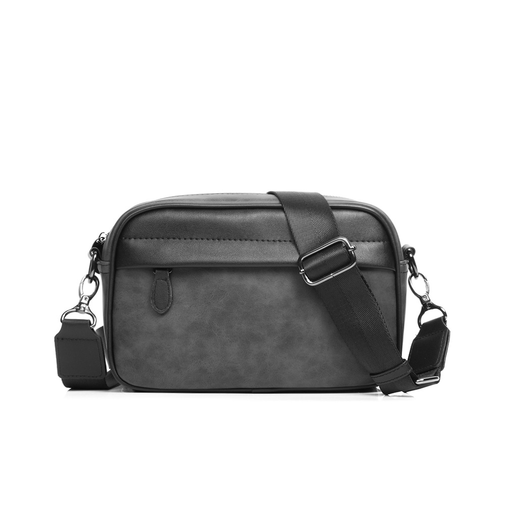 Leatherworking Classic - กระเป๋าสะพายแนวธุรกิจแบบคลาสสิกสำหรับผู้ชายกระเป๋าสะพายพาดลำตัวหนังกระเป๋าสะพายไหล่ดีไซน์หรูหรากระเป๋าทรงสี่เหลี่ยมขนาดเล็กสำหรับเดินทางทำงาน