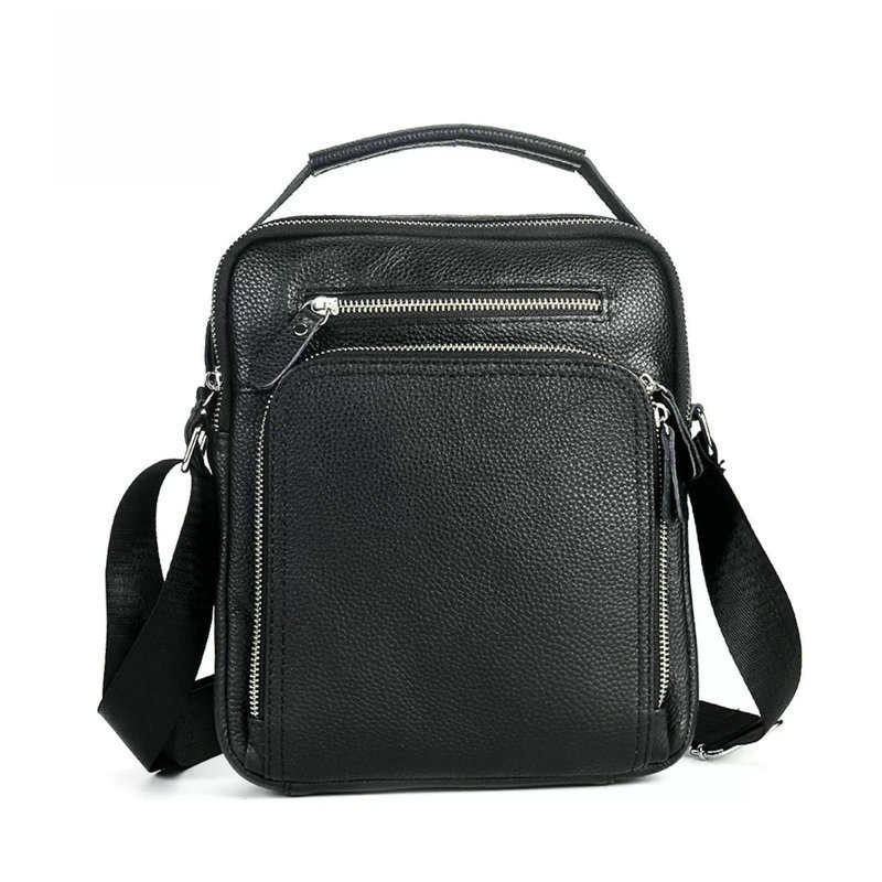 Leather Work Handbags - กระเป๋าถือผู้ชายหนังวัวแท้กันน้ำ - กระเป๋าสะพายธุรกิจทันสมัย - กระเป๋าหนังแท้สะพายไหล่ลำลองความจุขนาดใหญ่