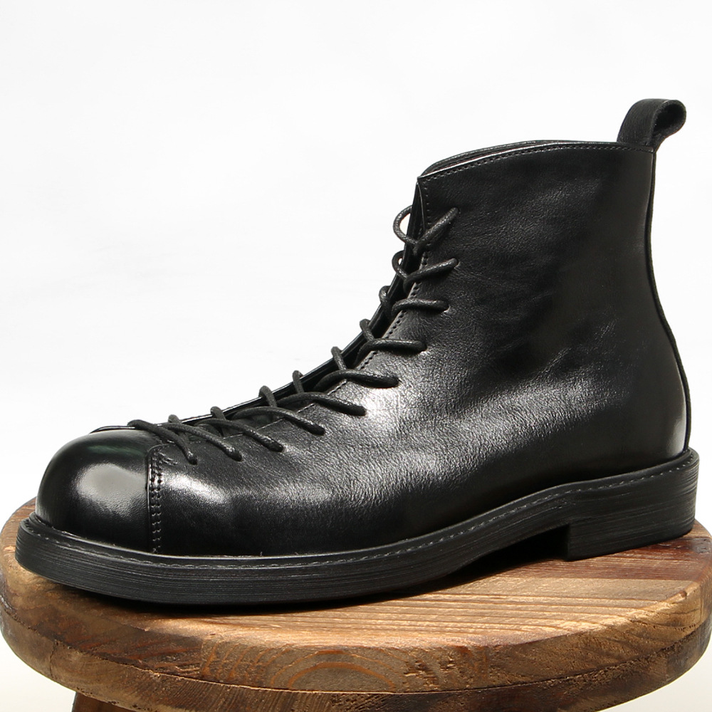 รองเท้าบูทข้อสั้นหนังแท้ทรงหัว - Leatherwork Boots บทวิจารณ์และราคา