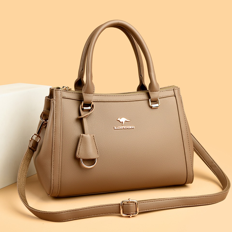 กระเป๋าถือสะพายไหล่หนัง PU นุ่ - Leather Work Handbags For Women บทวิจารณ์และราคา