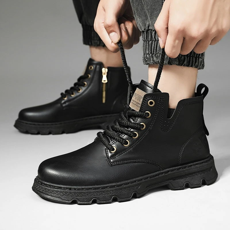 ​ รองเท้าบูทหนังหุ้มข้อสูงแบบม - Leatherwork Boots บทวิจารณ์และราคา