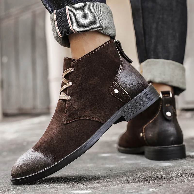 รองเท้าบูทข้อเท้าหนังวัวแท้แบบ - Leatherwork Boots บทวิจารณ์และราคา
