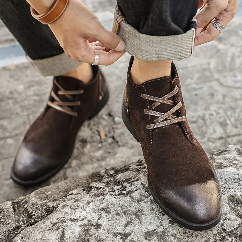 รองเท้าบูทข้อเท้าหนังวัวแท้แบบ - Leatherwork Boots บทวิจารณ์และราคา