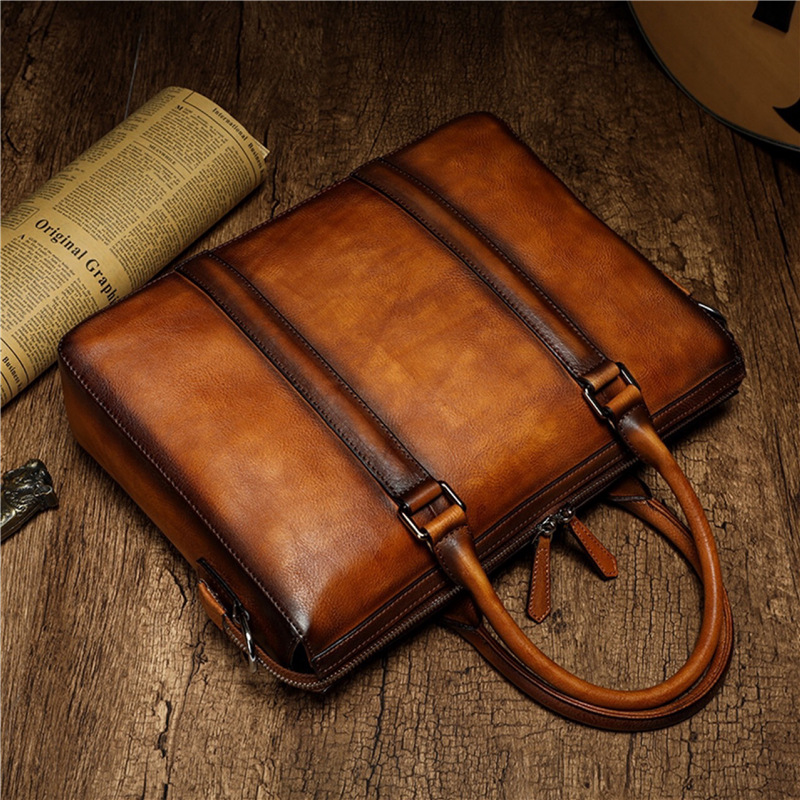 กระเป๋าเอกสารหนังแท้คุณภาพสูง  - Leather Work Handbags บทวิจารณ์และราคา