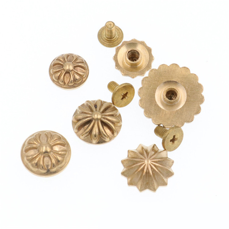 หมุดยึดสายรัดทองเหลือง 5 ชิ้น  - Leatherwork Flowers บทวิจารณ์และราคา