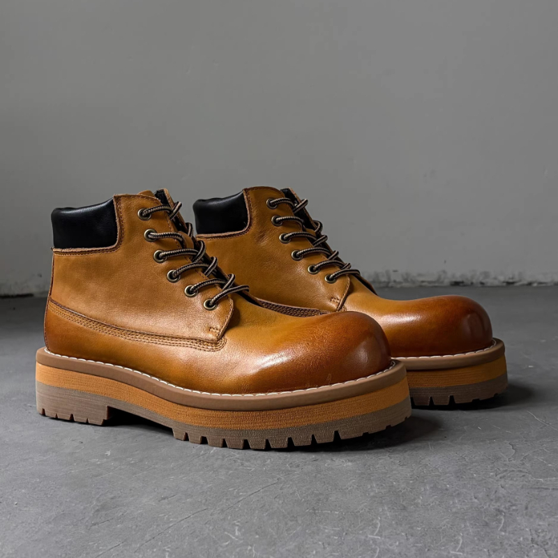 รองเท้าบูทข้อเท้าผู้ชายสไตล์อั - Leatherwork Boots บทวิจารณ์และราคา