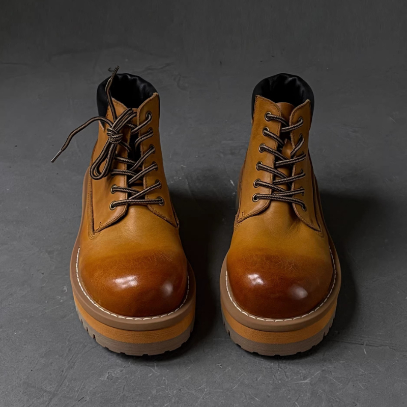 รองเท้าบูทข้อเท้าผู้ชายสไตล์อั - Leatherwork Boots บทวิจารณ์และราคา