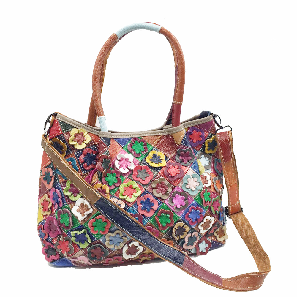 กระเป๋าถือหนังแท้ลายดอกไม้หลาก - Leatherwork Flowers บทวิจารณ์และราคา