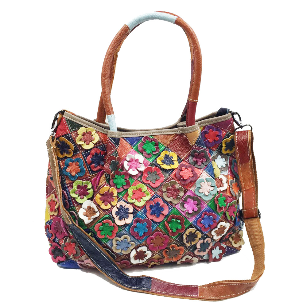 กระเป๋าถือหนังแท้ลายดอกไม้หลาก - Leatherwork Flowers บทวิจารณ์และราคา
