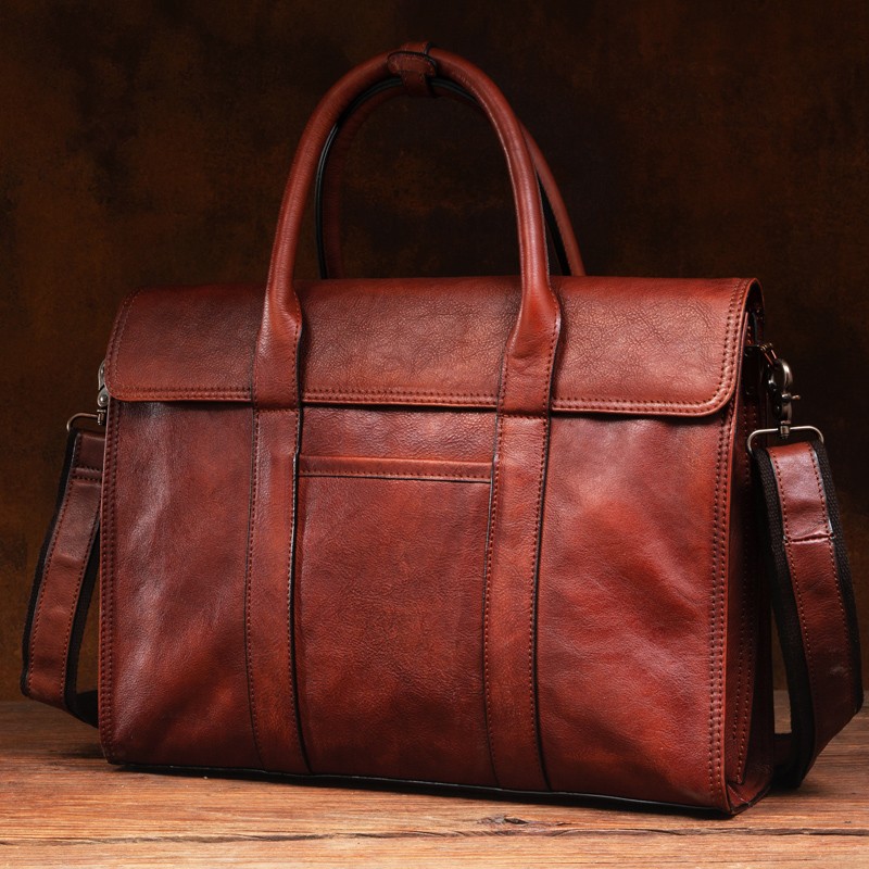 กระเป๋าถือหนังฟอกฝาดผักกระเป๋า - Leather Work Handbag บทวิจารณ์และราคา
