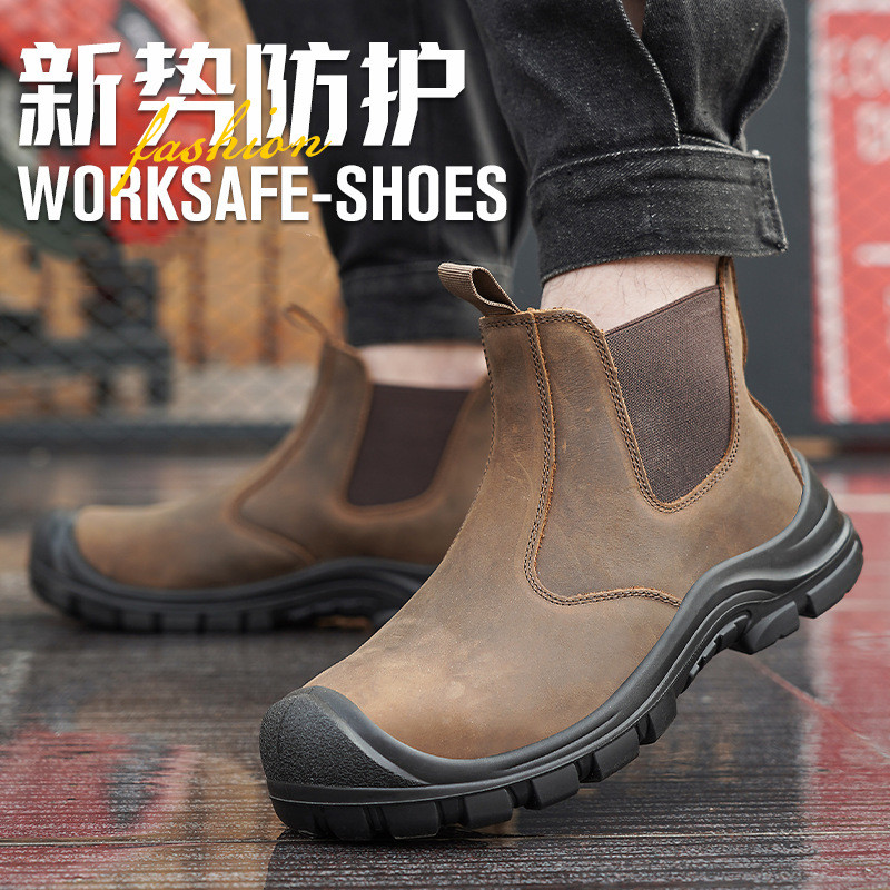ผู้ชายขนาดใหญ่แฟชั่น Steel Toe - Leatherwork Boots บทวิจารณ์และราคา
