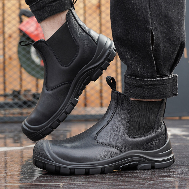 ผู้ชายขนาดใหญ่แฟชั่น Steel Toe - Leatherwork Boots บทวิจารณ์และราคา
