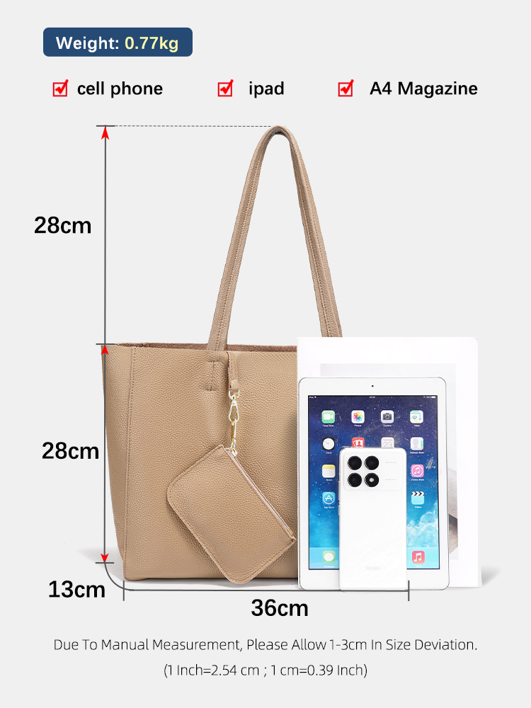 เซนซี่กระเป๋าหนังแท้ขนาดใหญ่แฟ - Leather Work Handbags บทวิจารณ์และราคา