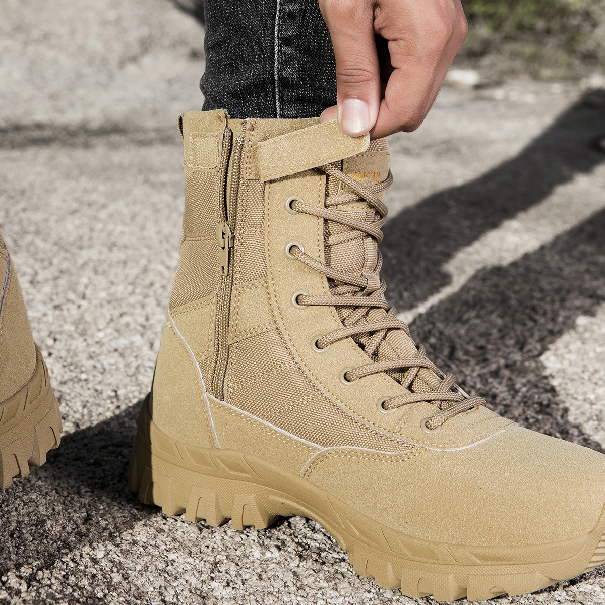 รองเท้าเดินป่ากลางแจ้งสำหรับผู - Leatherwork Boots บทวิจารณ์และราคา