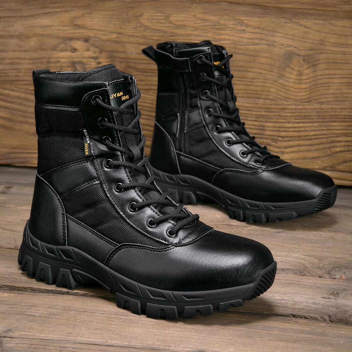 รองเท้าเดินป่ากลางแจ้งสำหรับผู - Leatherwork Boots บทวิจารณ์และราคา