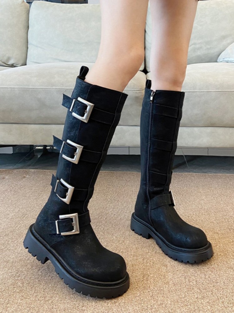 รองเท้าบูทผู้หญิงแฟชั่นแบบหลาย - Leatherwork Boots บทวิจารณ์และราคา