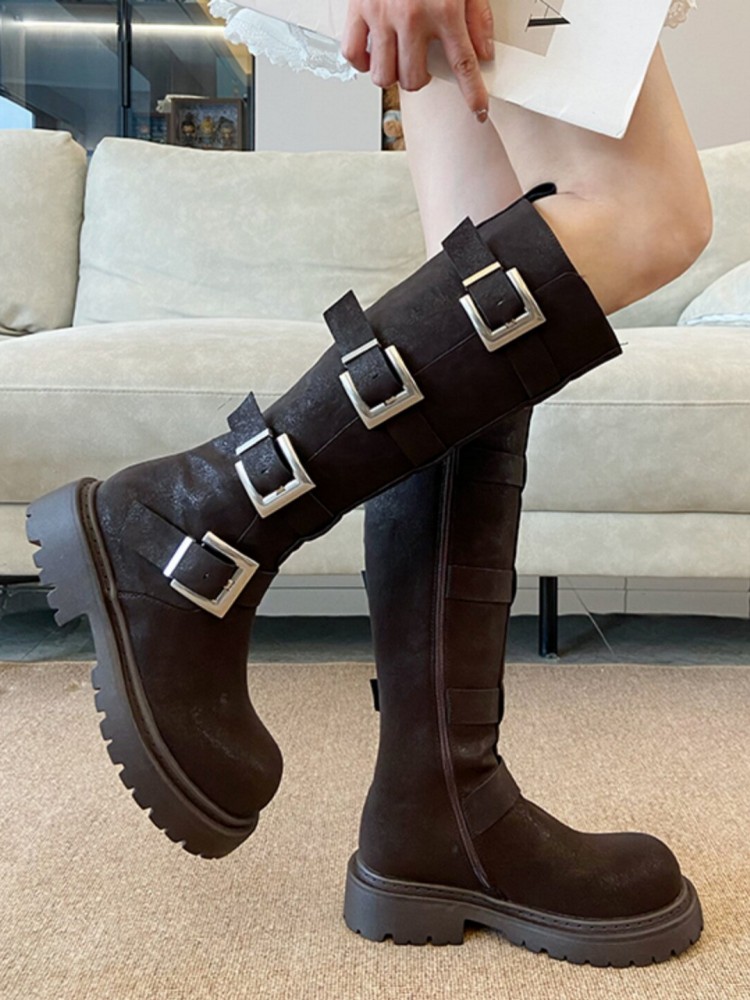 รองเท้าบูทผู้หญิงแฟชั่นแบบหลาย - Leatherwork Boots บทวิจารณ์และราคา