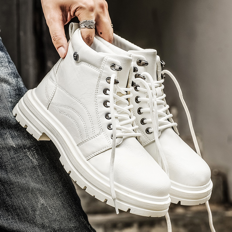 รองเท้าบูทหุ้มข้อสูงสี่ฤดู สีพ - Leatherwork Boots บทวิจารณ์และราคา
