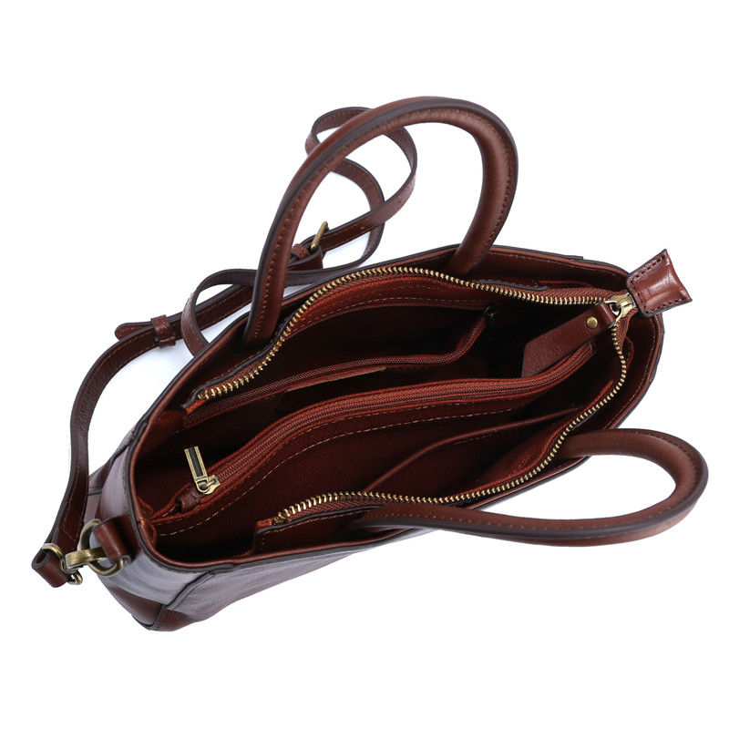 กระเป๋ามีที่จับกระเป๋าหนังวัวธ - Leather Work Handbags For Women บทวิจารณ์และราคา