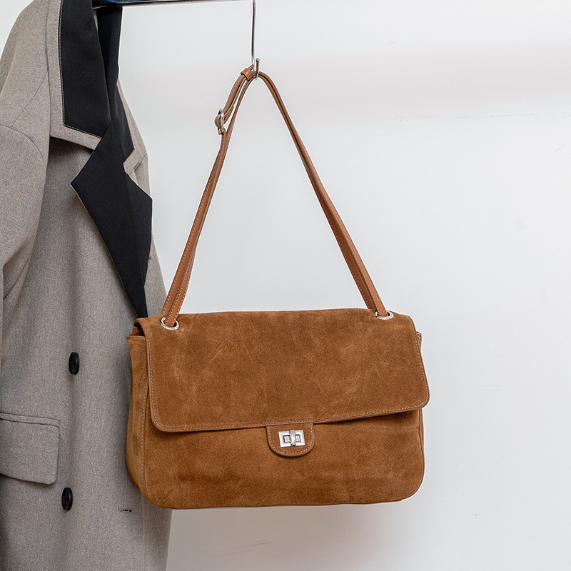 กระเป๋าหนังกลับแท้สะพายไหล่สำห - Leather Work Handbags For Women บทวิจารณ์และราคา