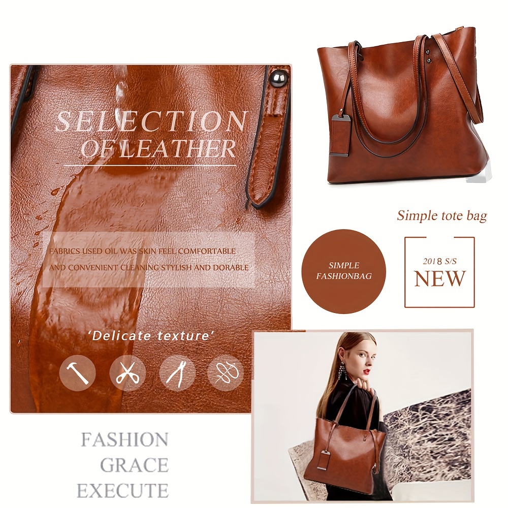 กระเป๋าหนังผู้หญิงย้อนยุคแฟชั่ - Leather Work Handbags For Women บทวิจารณ์และราคา