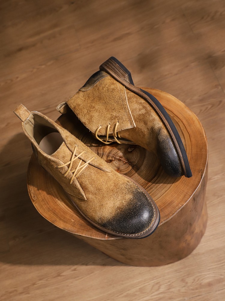 แฟชั่นอเนกประสงค์ชาย LACE-Up ส - Leatherwork Boots บทวิจารณ์และราคา